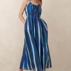 Banana Republic Organza Tie-Waist Maxi Dress NWT